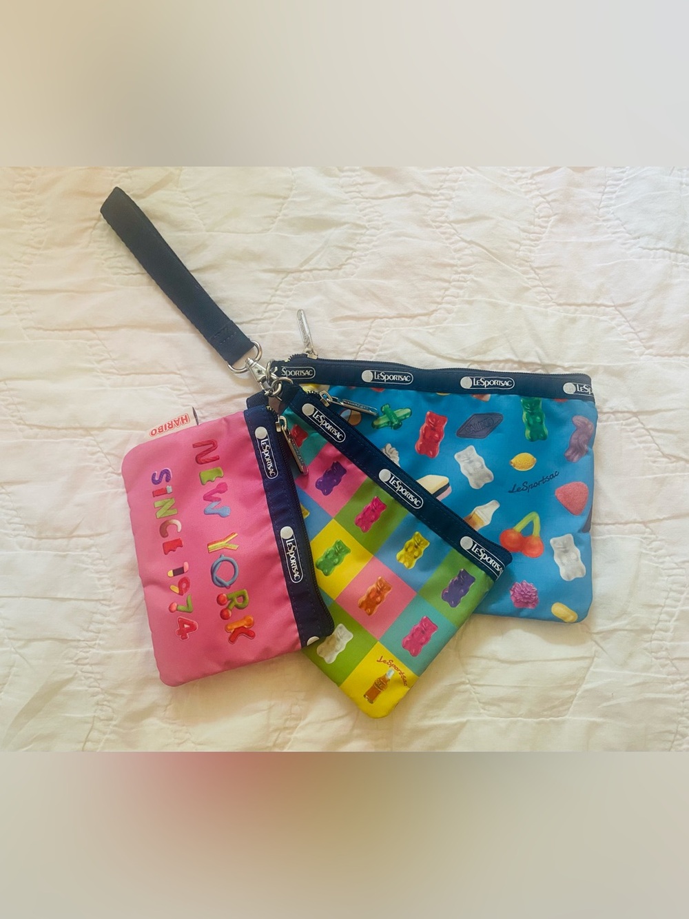 LeSportsac X HARIBO Wristlet Pouch Set 
Style # 3455-HD70